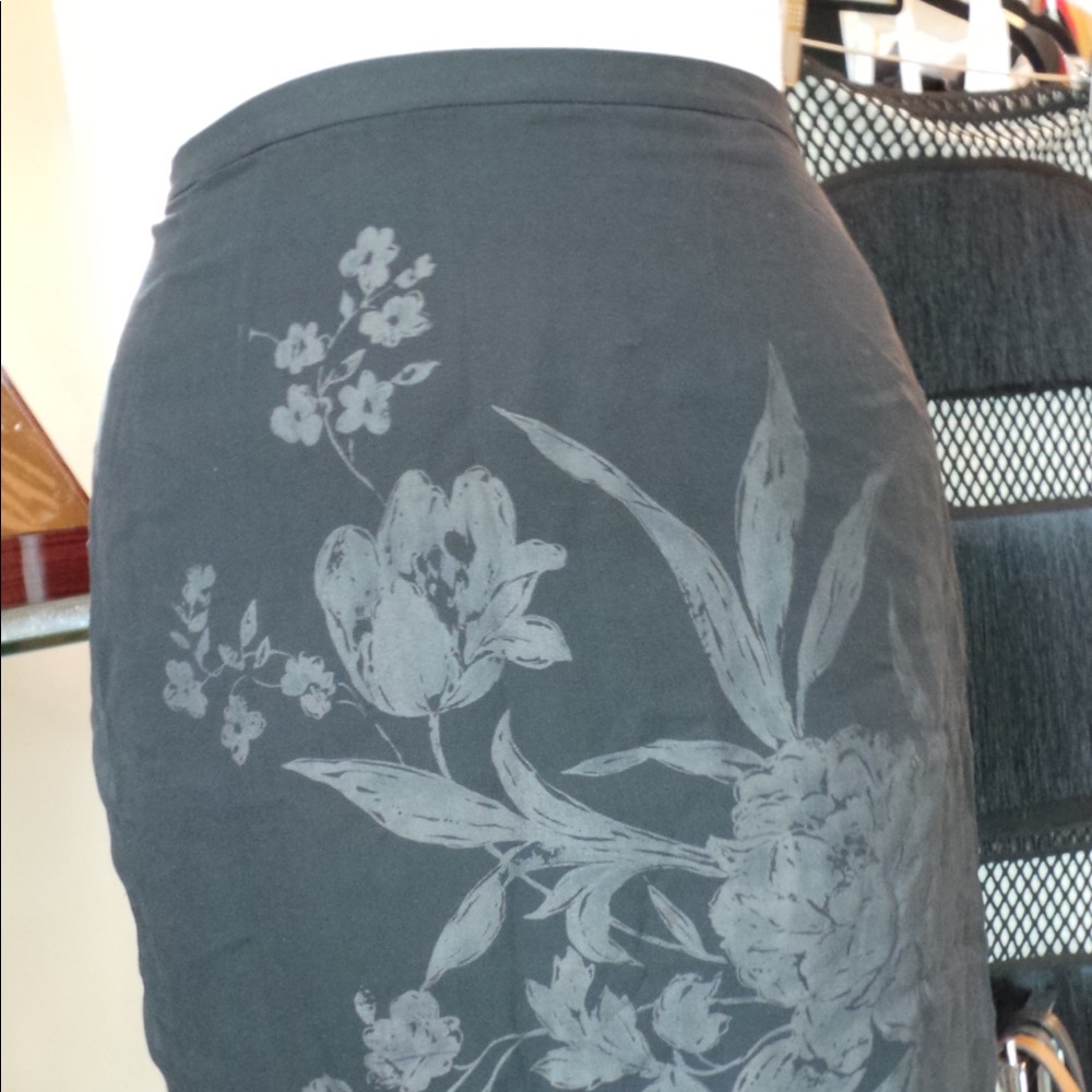 Willi Smith Midi Silk Skirt